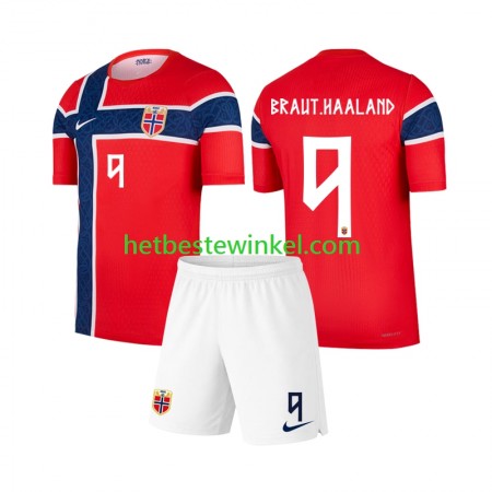 Noorwegen Erling Haaland 9 World Cup Voetbalshirts Kind Thuis 2026